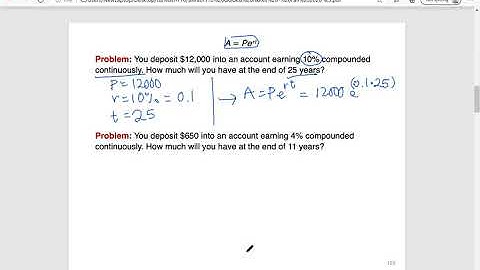 6.3 Continuously Compounded Interest