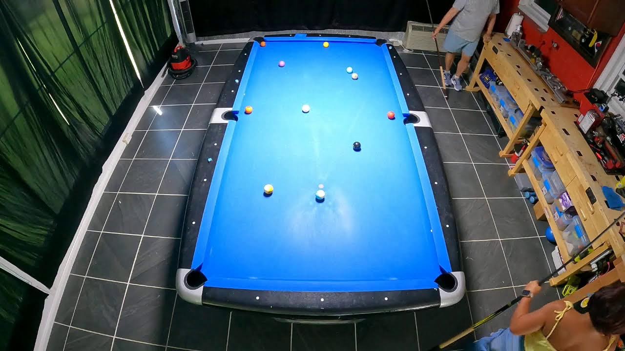 Image of video the 10 Ball Game 12FYAO (8) vs tough_jungwoo (from JWYao TV) (5). Testing a all new break tip from Horo. 7