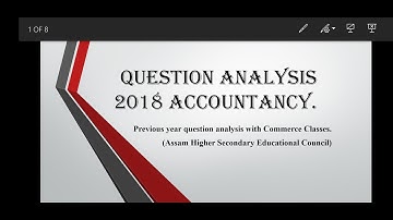 2018 Accountancy questions analysis | 12th standard AHSEC| Assamese and English medium |