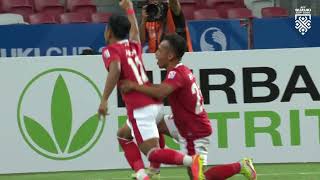 Pratama Arhan scores with a shot that drifts over the keeper! #AFFSuzukiCup2020