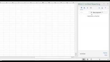 WinCC Unified V16: create a template for reporting with the Excel Plug-in for singel tags