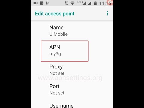 U Mobile APN Settings for Android 4G LTE