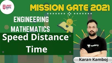 Speed Distance Time | ENGINEERING MATHS | MISSION GATE 2021| Karan Kamboj
