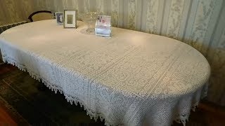 Вязанная СКАТЕРТЬ крючком на большой стол Готова к продаже Вязанная СКАТЕРТЬ крючком на большой стол Готова к продаже