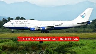 MOMENT KEBERANGKATAN JAMAAH HAJI KLOTER 19 DARI BANDARA INTERNASIONAL SULTAN HASANUDDIN, MAKASSAR