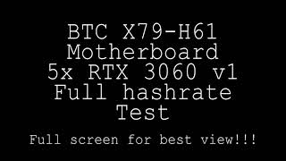 Testing X79-H61/BTC79X5 Mining Rig Motherboard