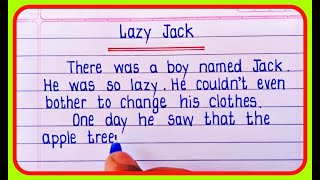 Jack Story Writing In English | Short Story | One Page English writing | Moral Stories-Handwriting