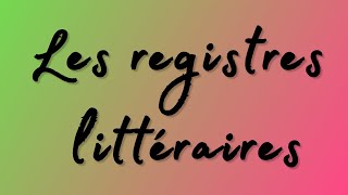 les registres littéraires b darija bac libre /2 bac / 1 bac