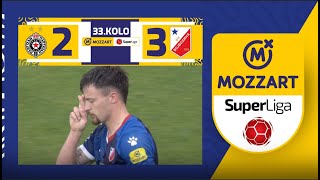 Mozzart Bet Super liga 2023/24 - 33.Kolo: PARTIZAN - VOJVODINA 2:3 (1:2)