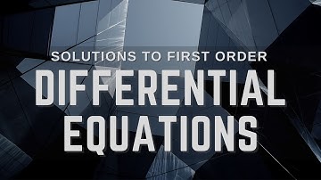DIFFERENTIAL EQUATION - SOLUTIONS TO FIRST ORDER - AN INTRODUCTION (TAGALOG - FILIPINO MATH)