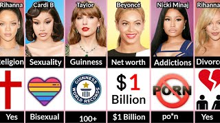 Information Comparison Who Is The Richest Queen Rihanna vs Taylor Swift vs Beyoncé vs Nicki Minaj vs Cardi B Update