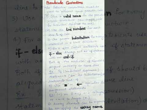 PseudoCode Conversations For Expressing Algorithms | DAA