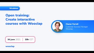 Open training - Create interactive courses with Wooclap