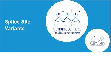 Types of Sequence Variants - Splice Site Variants