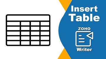 how to insert table in Zoho Writer