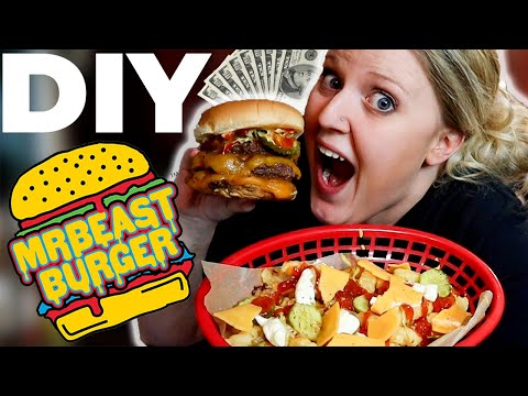 HOMEMADE MrBeast Burger Recipe - How to make a Mr Beast Burger at home EASY  