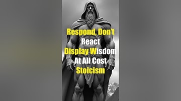 ALWAYS Respond, Don’t React STOICISM