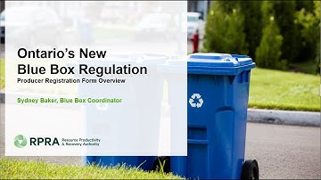 Blue Box Producer Registration Form Overview