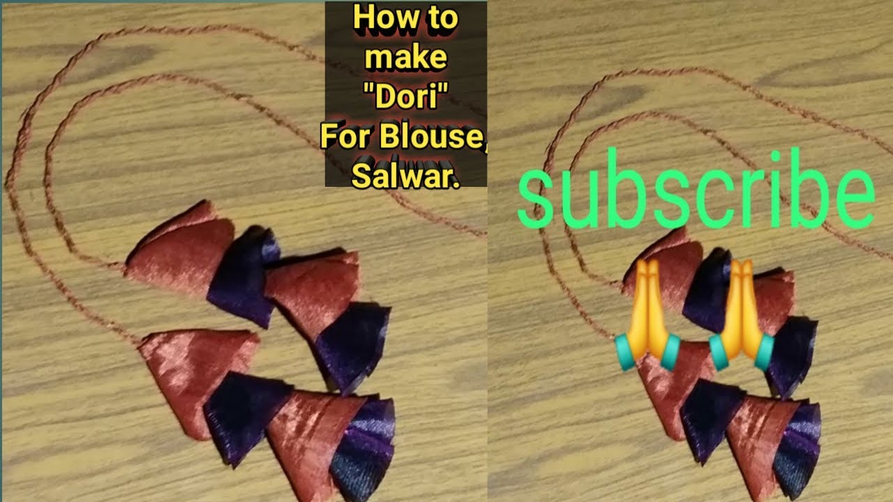 Dori Rassi how to make dori /rassi for salwar kurti ,blouse . - YouTube