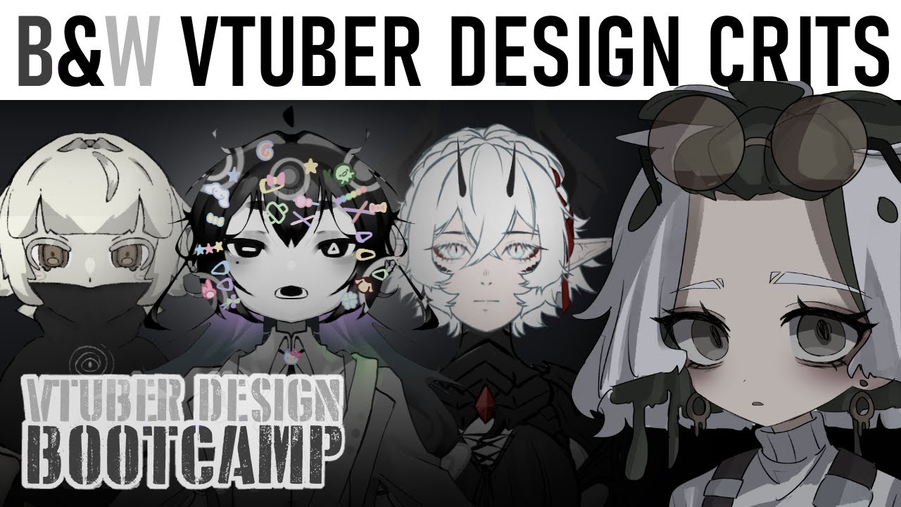 🖤🤍 How We Feel on Mondays: Greyscale Vtuber Design Critiques 🎨