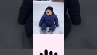 Child is speaking in the snow. Here’s what he’s saying! #baby #children #ai #cute #cutebaby #shorts