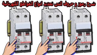 شرح رموز و حروف التى تحديد انواع القواطع الكهربائية -disjoncteur type B- C -D