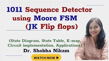 1011 Sequentiedetector | met Moore FSM | JK Flipflops | Toestandsdiagram | Circuitimplementatie