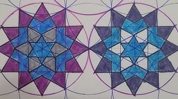 A beautiful variation of a 12 pointed star with 2 6 pointed stars inside 🌟