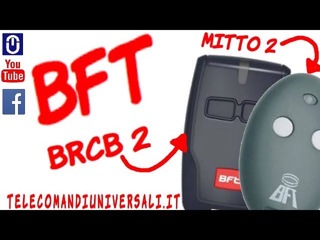 Come Programmare un Telecomando BFT B RCB 2 - YouTube