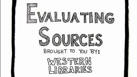 Evaluating Sources