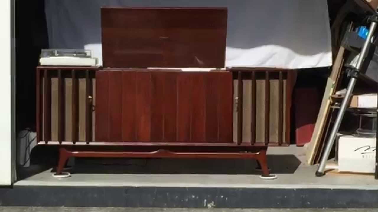 Vintage Mid Century Modern Zenith Stereo Console In Action Youtube