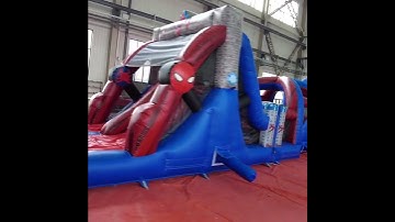 Custom Inflatable Obstacle Course Spiderman Theme