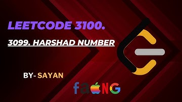 Harshad Number - Leetcode 3099 || Weekly Contest 391 ||  Easy || Maths || Digit sum
