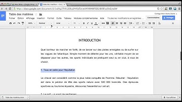 Table des matières(Google Drive)Oui c