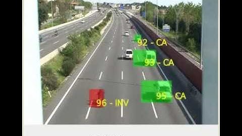 Automatic vehicle tracking and classification (A6 - Madrid)