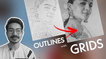 OUTLINES WITH GRID METHOD // FULL TUTORIAL // AADI_08AM
