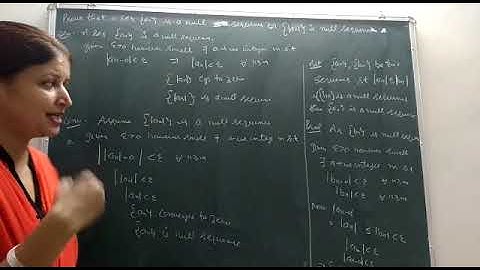 theorem on Null sequence