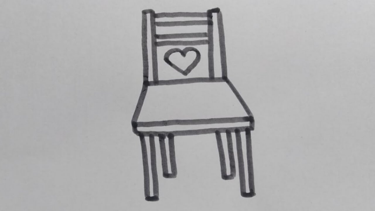 Plastic garden chair realistic sketch Royalty Free Vector