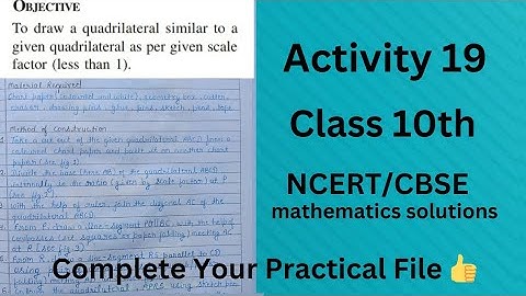 Maths Lab Activity 19 Class 10// Maths Practical// Class 10 Maths Activity Solution// CBSE board