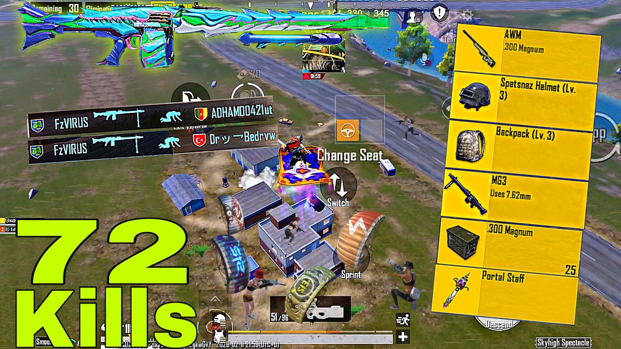 72 Kills 😈 Duo vs Duo Aggressive Erangel PUBG mobile Gameplay