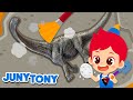 *NEW* Let’s Dig, Dig, Dig | Dinosaur Fossils | Bones, Footprints, Eggs | Dinosaur Songs | JunyTony