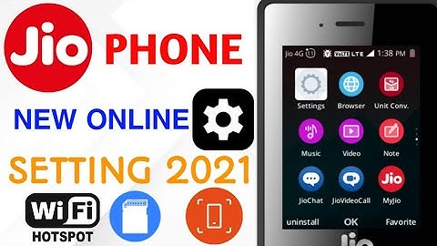 Jio Phone Online Settings |  New Features Hidden Settings New Update online hotspot New link 2021