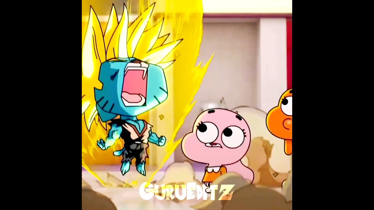 Gumball Transforms Into Ssj💀 #animeedit #goku #animeshorts #gumball #ssj #shorts #anime #dbz #dbs