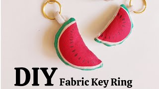 DIY Stuffed Fruit Key Ring | Easy Fabric Key Chain - Beginners Sewing Project | How To Make KeyChain