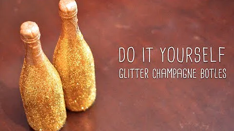 DIY Glitter Champagne | Happy New Year's!