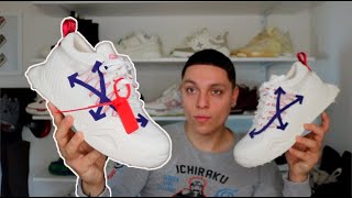 OFF-WHITE ODSY 1000 White Blue Red Lace Up Sneaker (Review) + ON FOOT