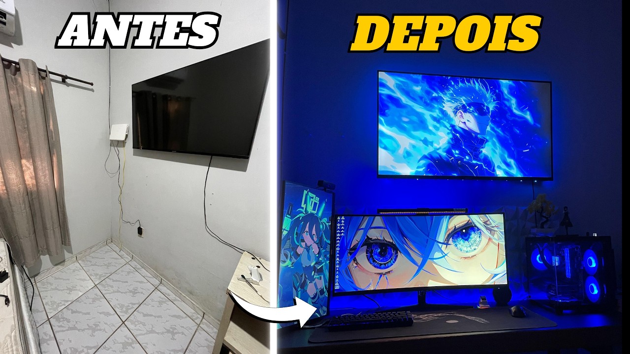 Transformando um canto vazio do meu quarto em um setup GAMER! - YouTube