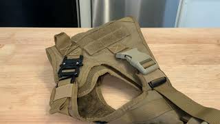 ICEFANG Tactical Dog Harness,2X Metal Buckle,Working Dog MOLLE Vest Review