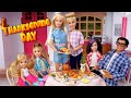 Barbie Family Thanksgiving Story - Airport &amp; Supermarket Grocery Shopping