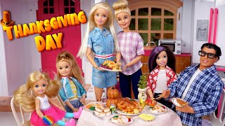 Barbie Family Thanksgiving Story  Airport & Supermarket Grocery Shopping